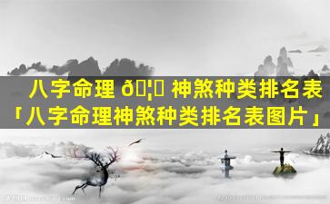 八字命理 🦋 神煞种类排名表「八字命理神煞种类排名表图片」
